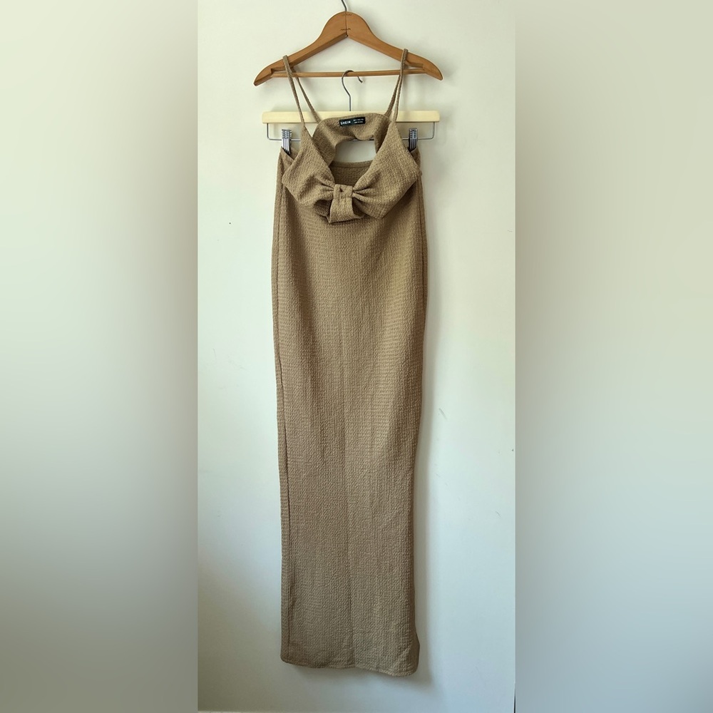 SHEIN Tan Dress
